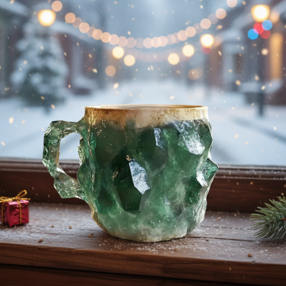 Crystal Mineral Coffee Mug For Christmas Celebration