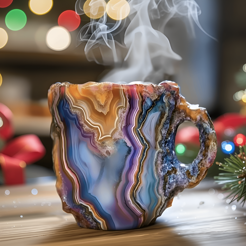 Crystal Mineral Coffee Mug For Christmas Celebration