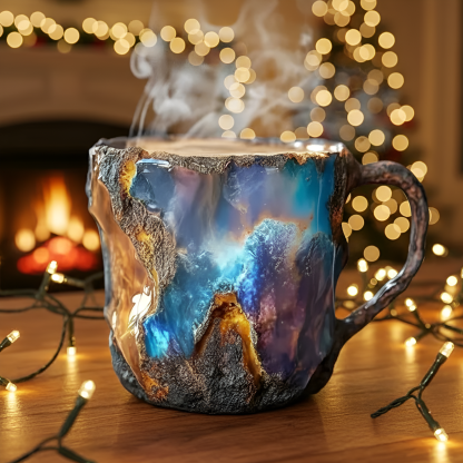 Crystal Mineral Coffee Mug For Christmas Celebration