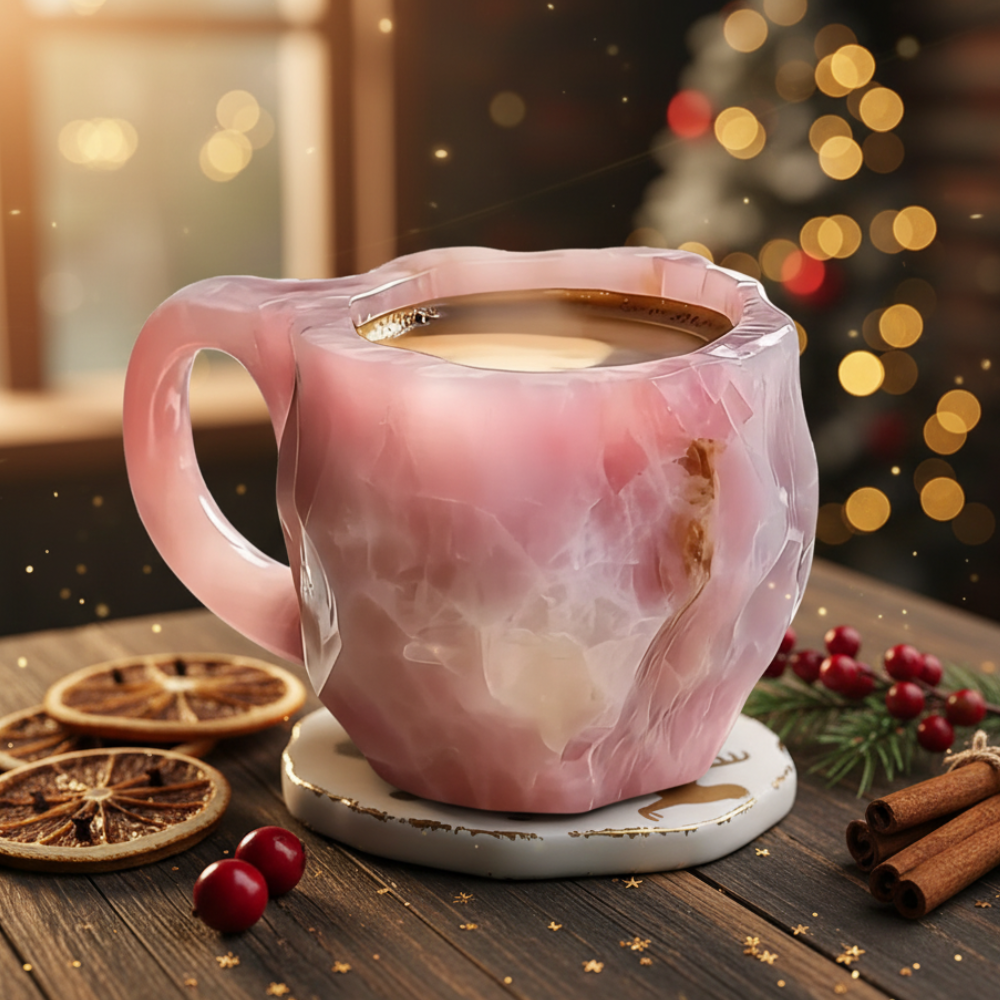Crystal Mineral Coffee Mug For Christmas Celebration