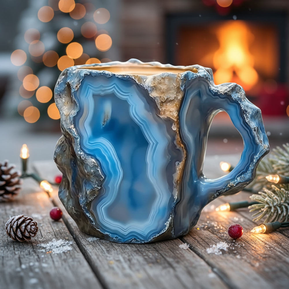 Crystal Mineral Coffee Mug For Christmas Celebration