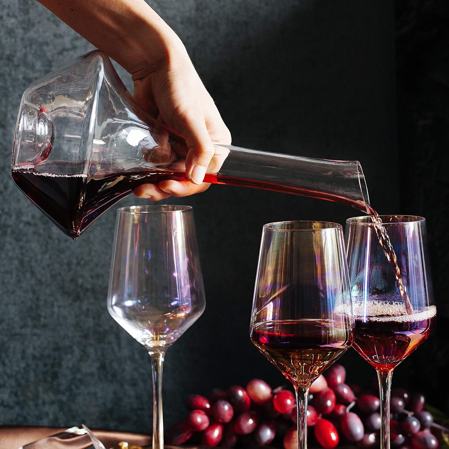 Crystal Carafe Wine Decanter With Stopper And Aeration