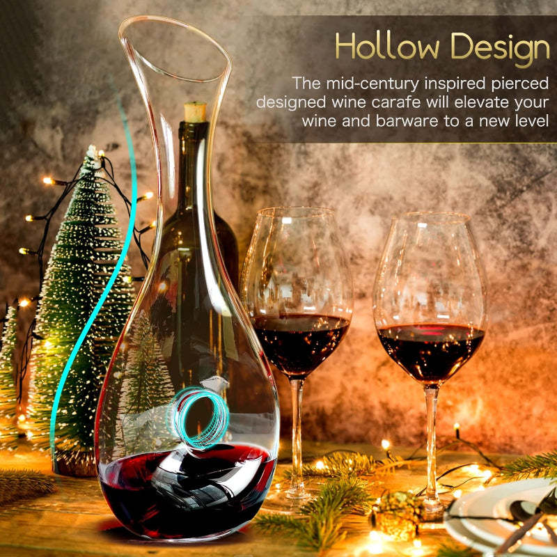 Crystal Wine Decanter With Stopper For Enhanced Flavor And Aroma-Wine and Whiskey Decanter
