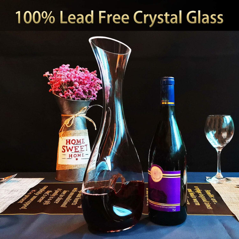Crystal Wine Decanter With Stopper For Enhanced Flavor And Aroma