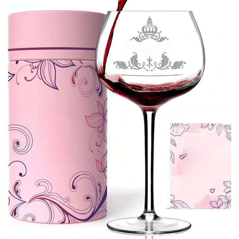 Crystal Wine Glass With Engraved Design And Gift Packaging-Wine and Whiskey Decanter