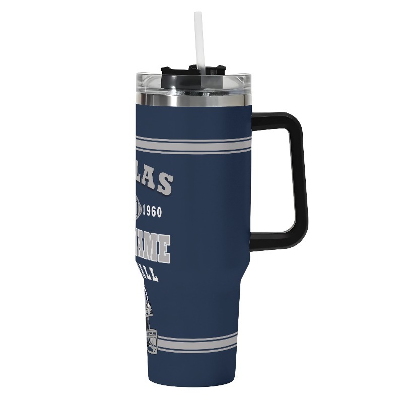 Custom 40oz Dallas City Theme Stainless Steel Insulated Tumbler with Lid and Straw