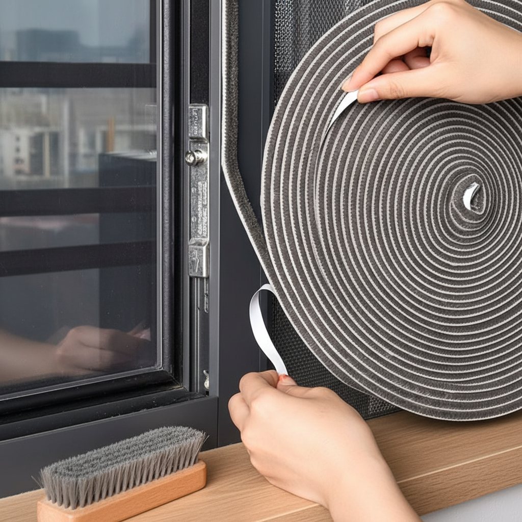 Self Adhesive Door Draft Stopper - Adjustable Weatherproof Seal Strip for Sliding Windows & Doors | Energy Saving