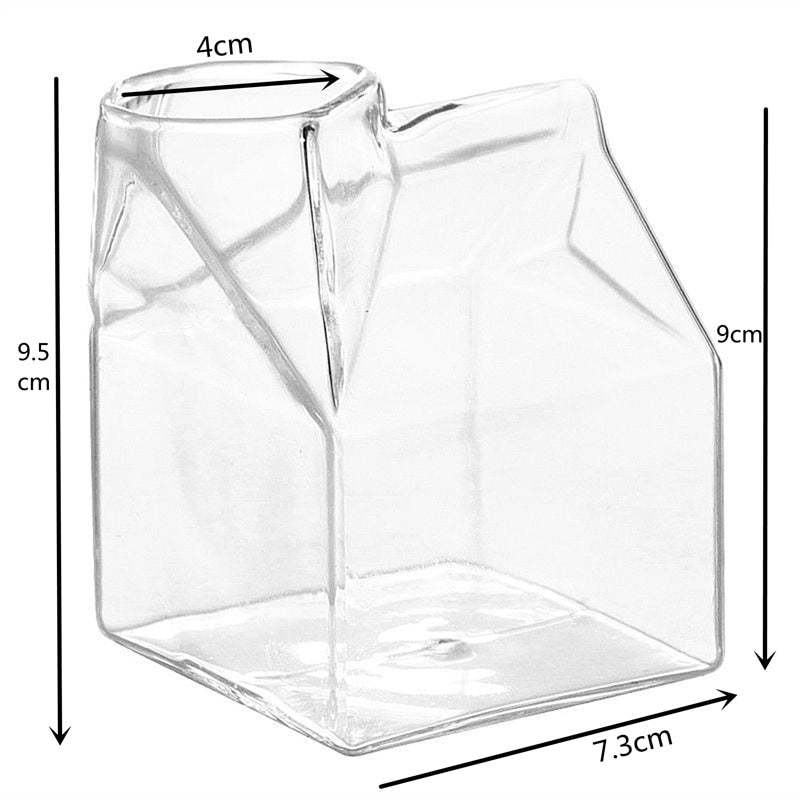 Milk Box Glass Cup-Wine and Whiskey Decanter