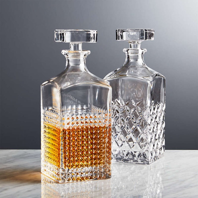 Glass Finished Decanter-Wine and Whiskey Decanter