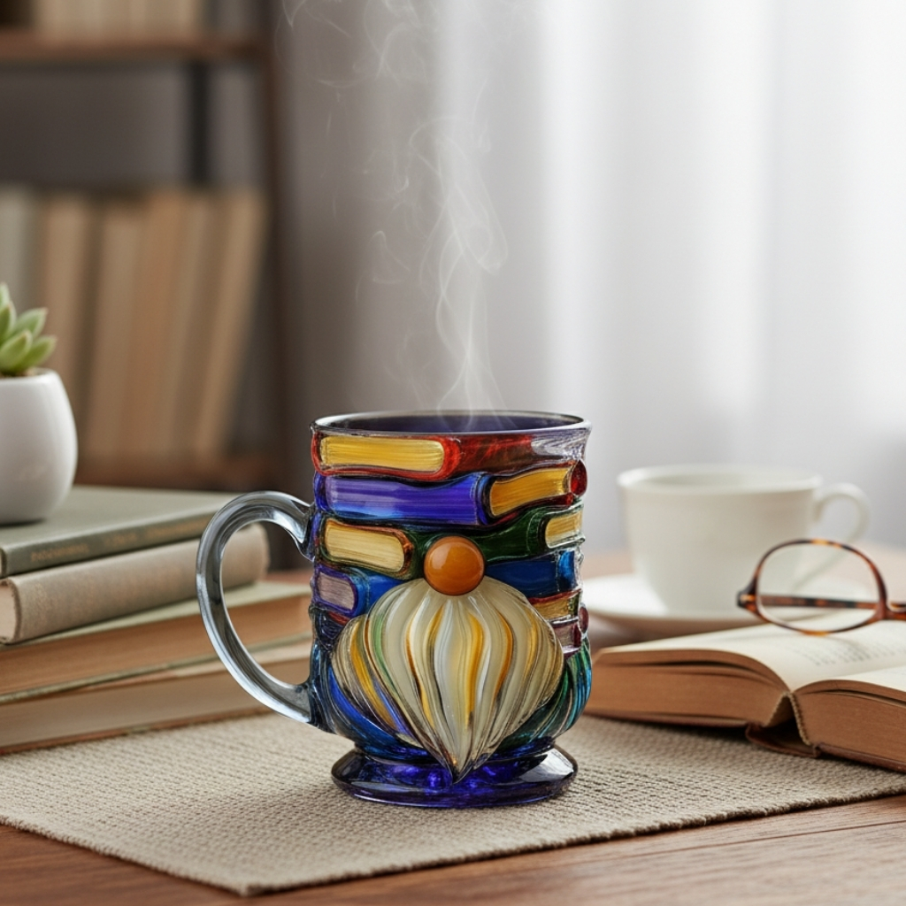 Decorative Dwarf Resin Mug For Readers And Collectors