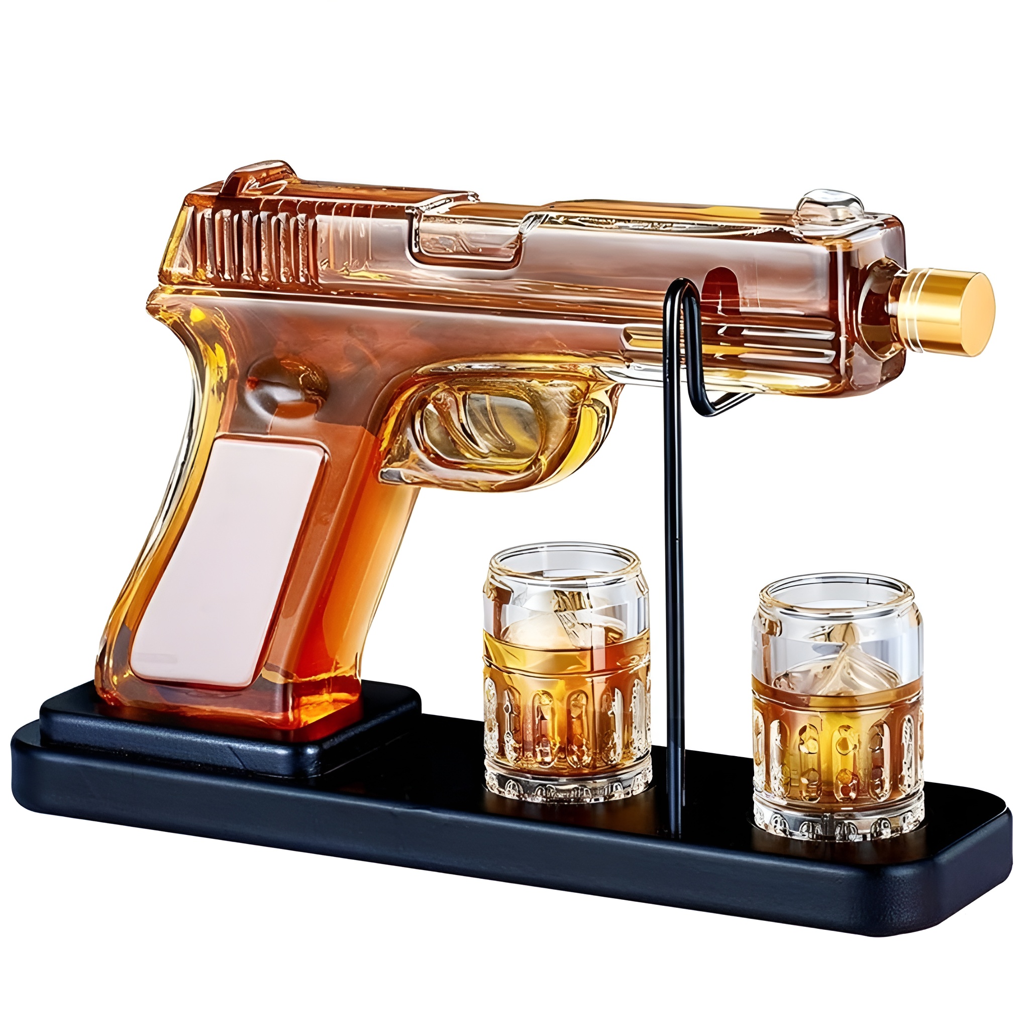 Decorative Flag Decanter Set With Glasses