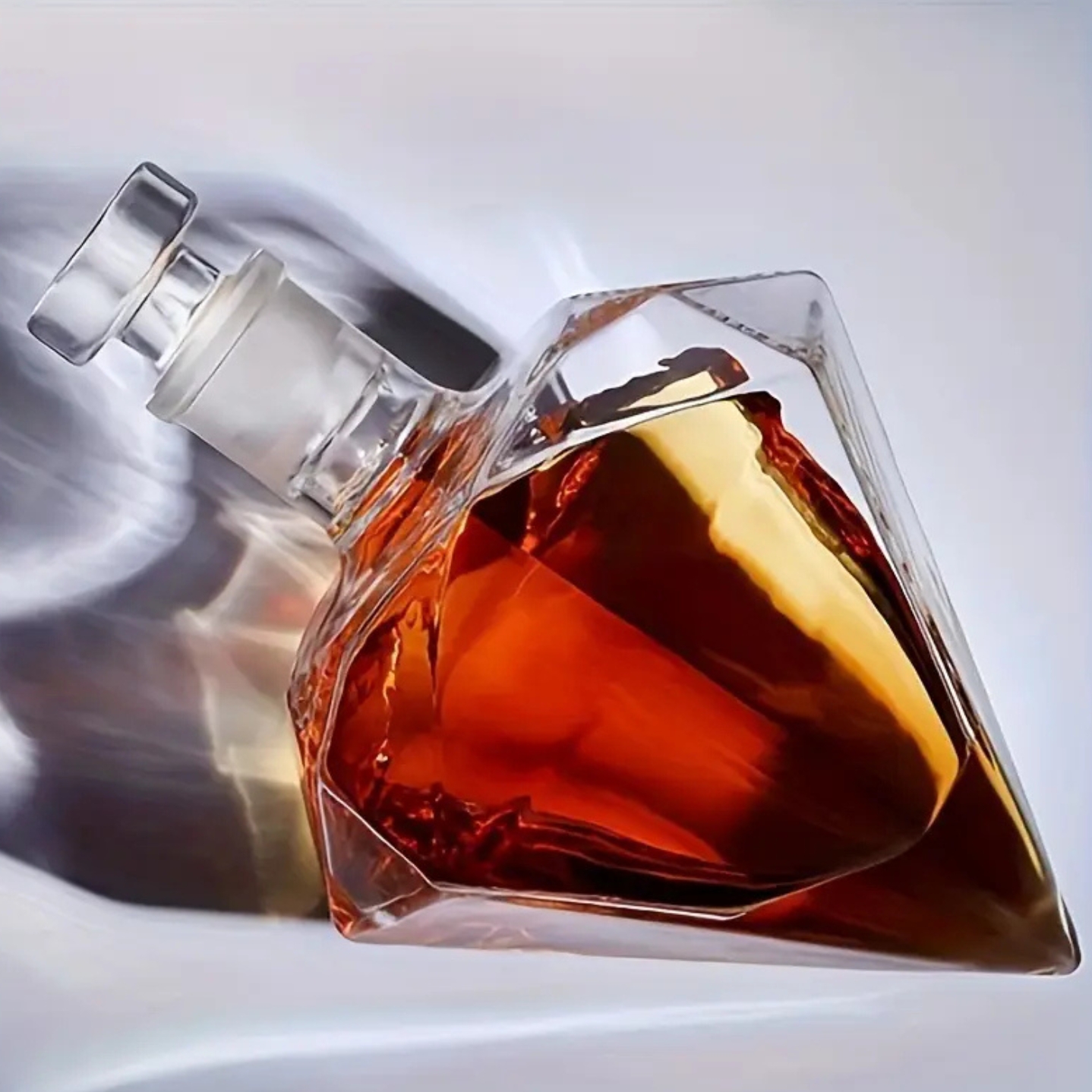 Diamond Shaped Wine Glass Set With Decanter