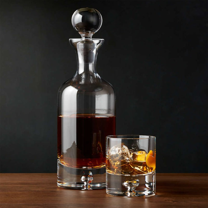 Crystalline Glass Decanter-Wine and Whiskey Decanter