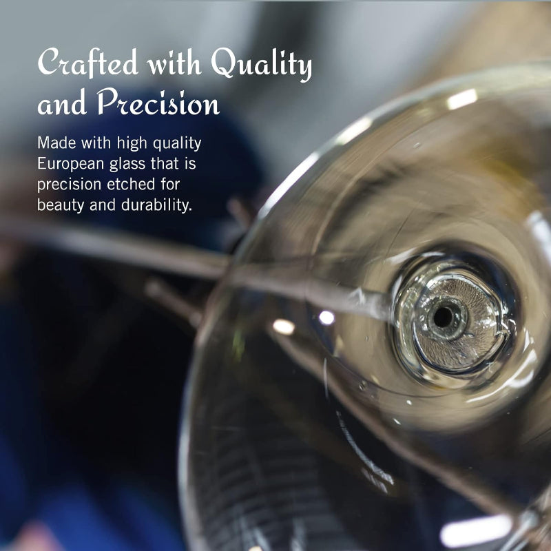 Set Of 4 Distinctive Etched Patterns Wine Glass-Wine and Whiskey Decanter