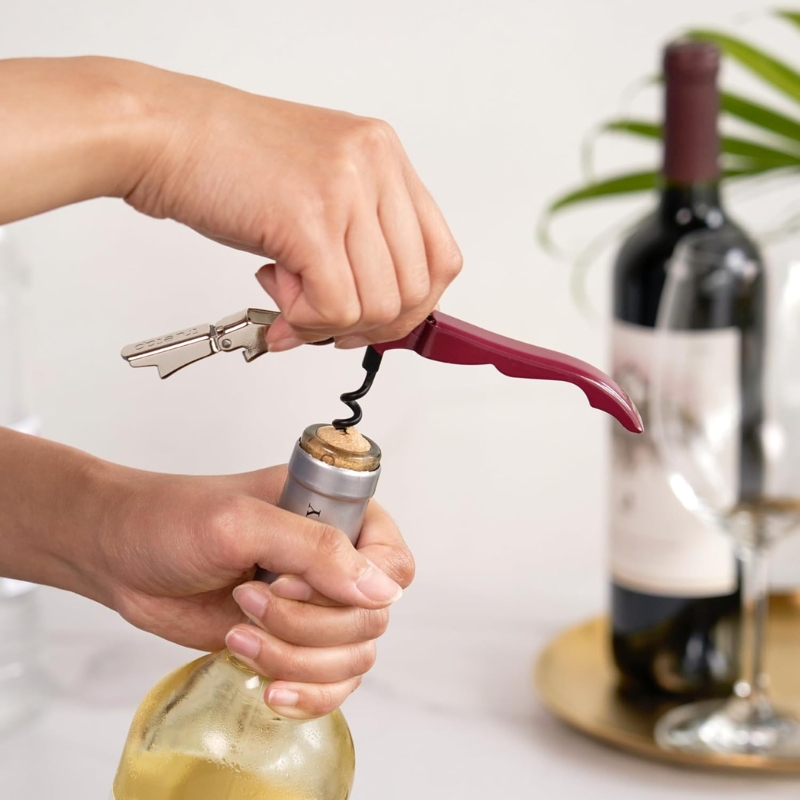 Double Hinged Corkscrew - Efficient Wine & Bottle Opener-Wine and Whiskey Decanter