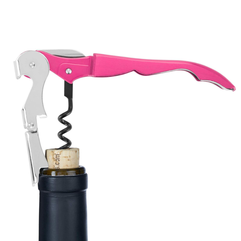Double Hinged Corkscrew Wine Opener With Stylish Handle