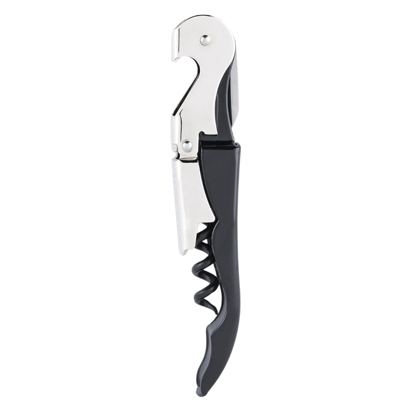 Double Hinged Waiters Corkscrew With Foil Cutter For Parties
