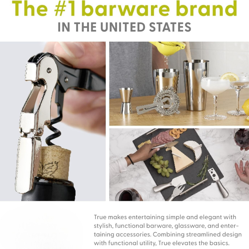 Double Hinged Waiters Corkscrew With Foil Cutter For Parties