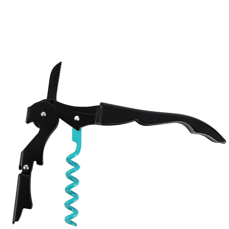 Double Hinged Waiters Corkscrew Stainless Steel Wine Opener-Wine and Whiskey Decanter