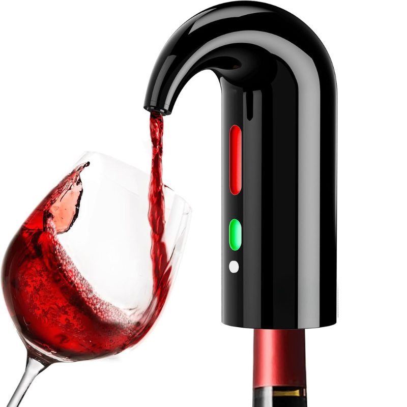 Electric Wine Decanter With One Touch Pouring And Aeration