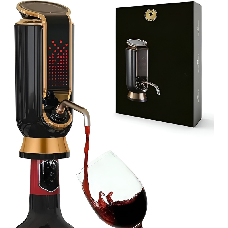 Electric Wine Dispenser With Aerator And Vacuum Stopper