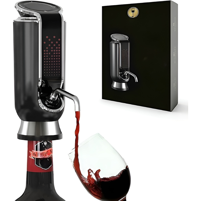 Electric Wine Dispenser With Aerator And Vacuum Stopper-Wine and Whiskey Decanter