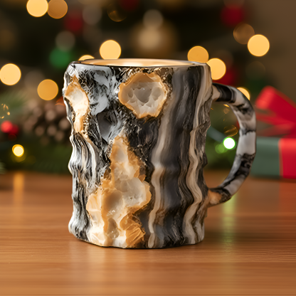 Elegant Mineral Crystal Coffee Mug For Christmas Holiday Gift