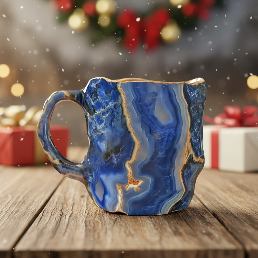 Elegant Mineral Crystal Coffee Mug For Christmas Holiday Gift
