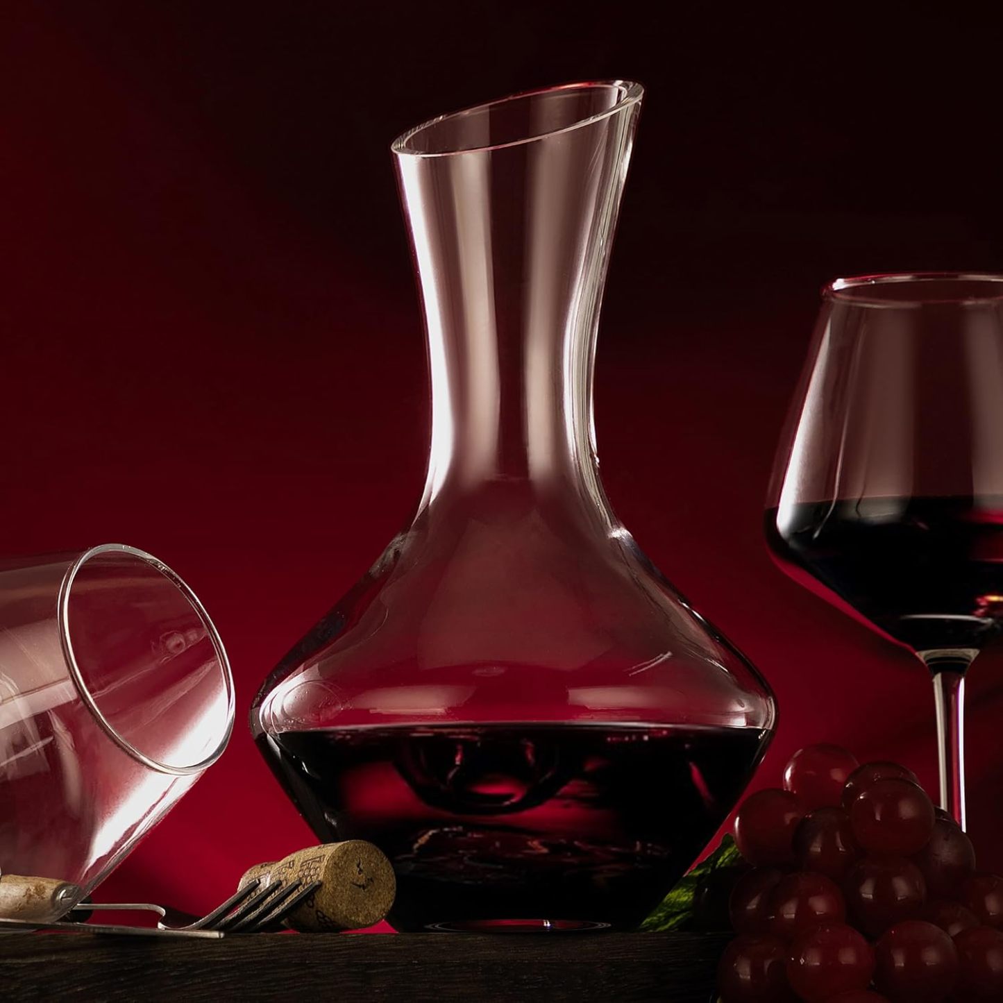 Crystal Wine Decanter For Enhanced Aeration And Smooth Pouring-Wine and Whiskey Decanter