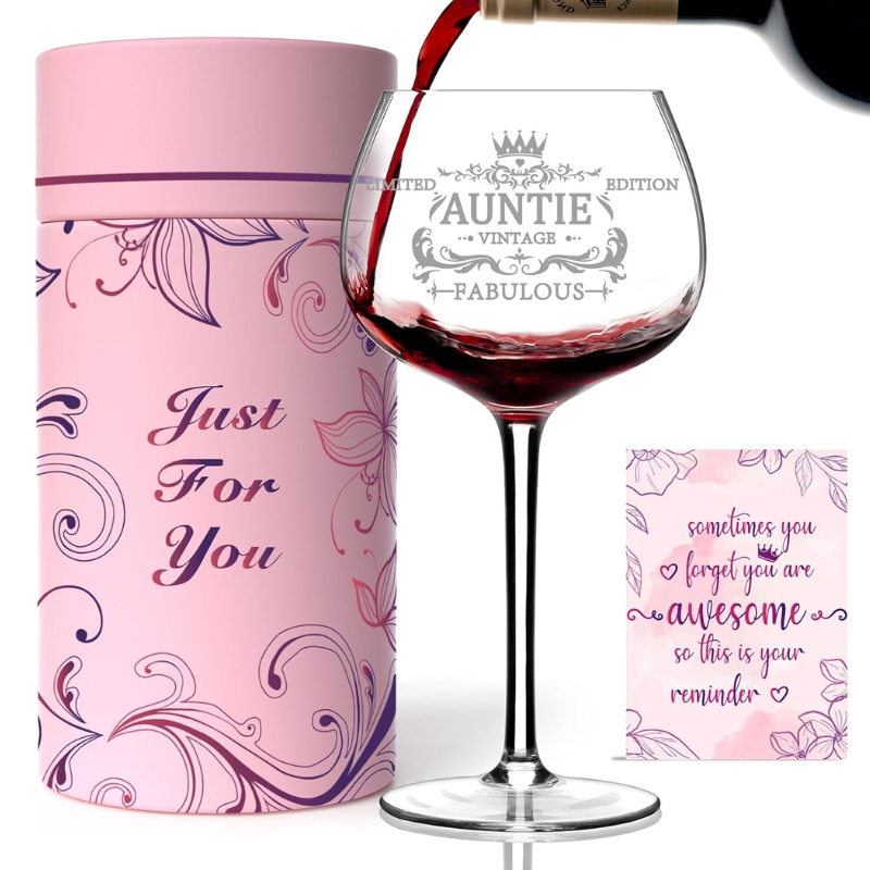Engraved Crystal Wine Glass With Gift Box Packaging