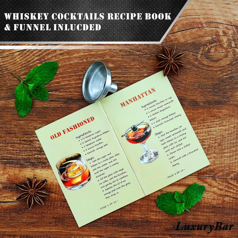 Football Whiskey Decanter Set Game Day Bar Essential