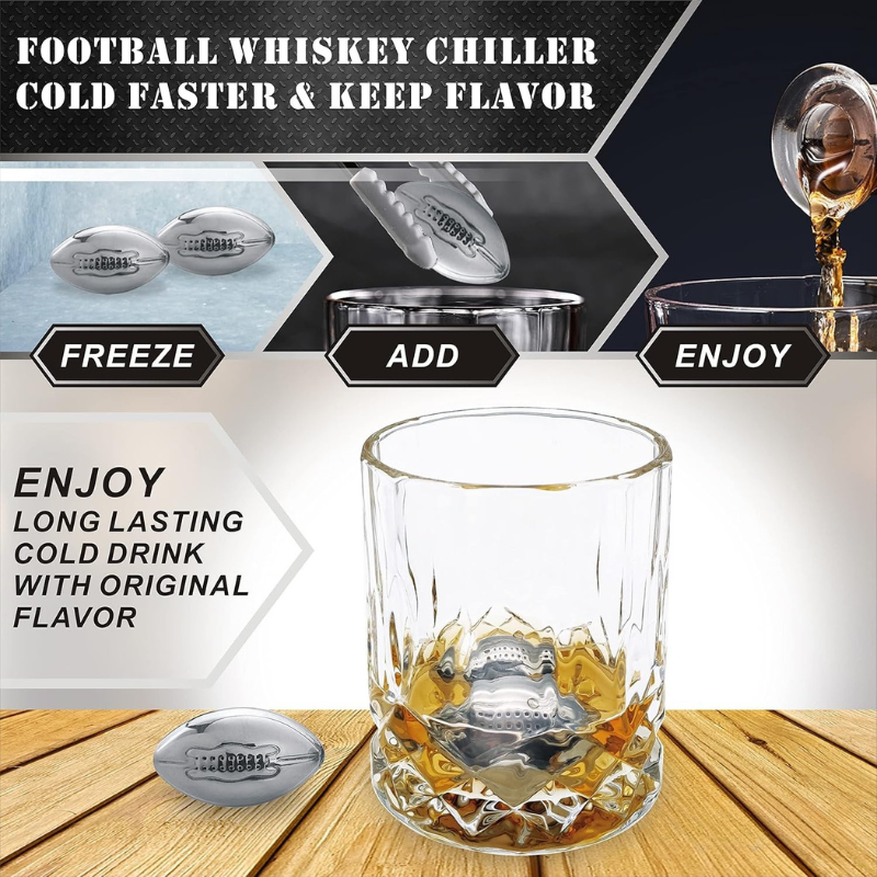 Football Whiskey Decanter Set Game Day Bar Essential-Wine and Whiskey Decanter