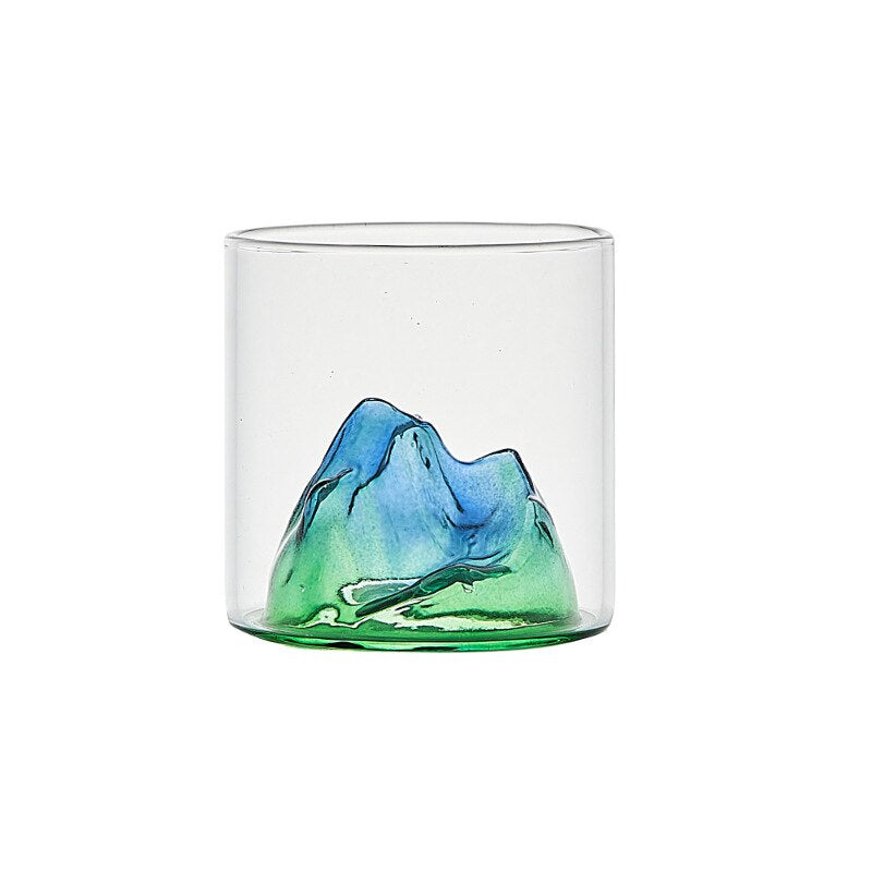 Mountain Shaped Glass Cup-Wine and Whiskey Decanter