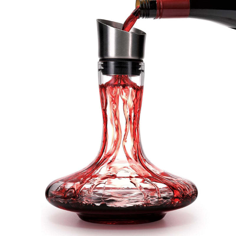 Glass Wine Decanter With Built In Aerator-Wine and Whiskey Decanter