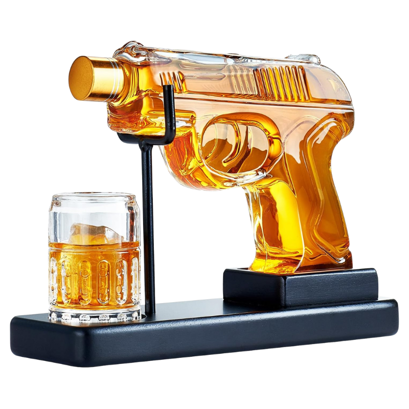 Gun Whiskey Decanter Set Uniquely Designed Decanter Barware Gift