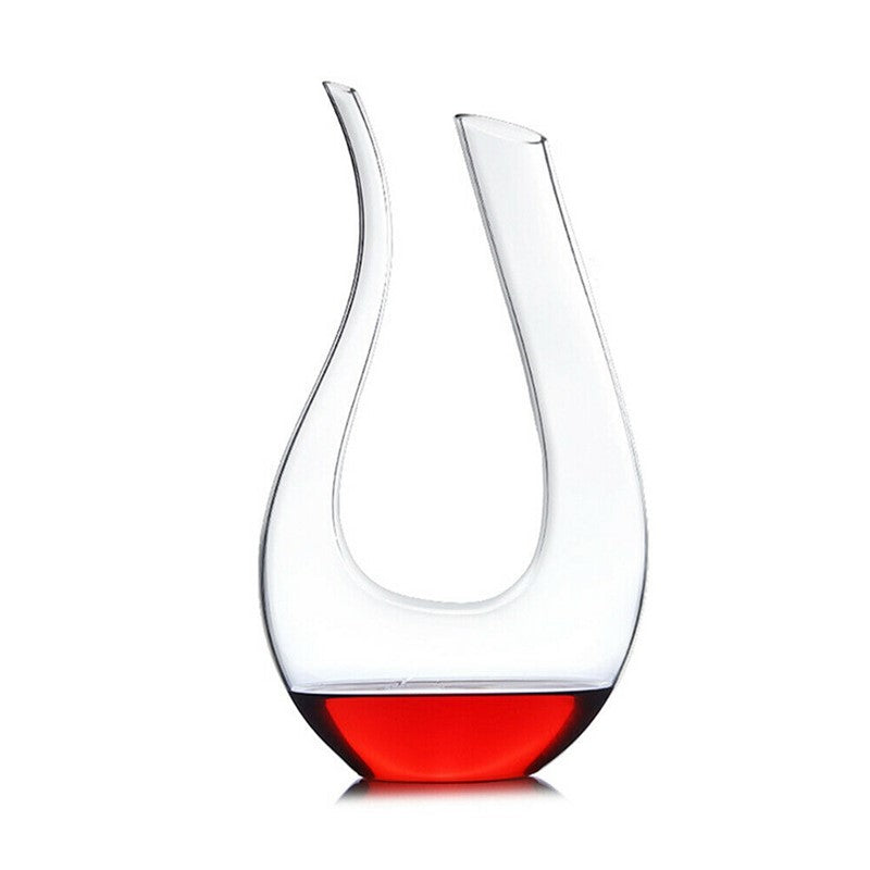 U-Shaped Crystal Red Wine Glasses Decanter Bottle