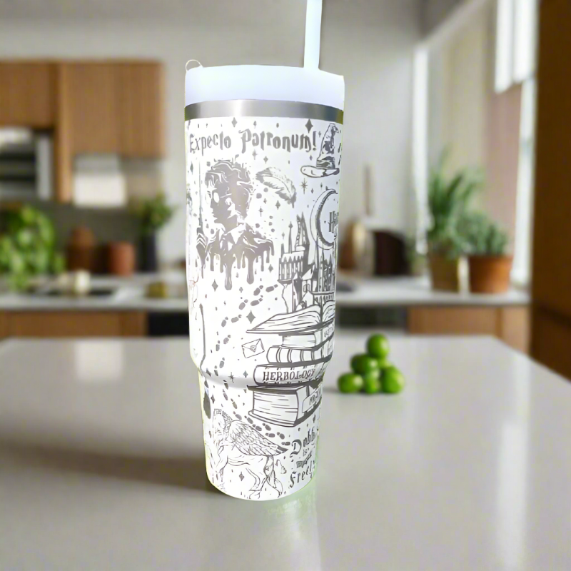 Harry Porter Printed 40 Oz Tumbler With Handle-Wine and Whiskey Decanter