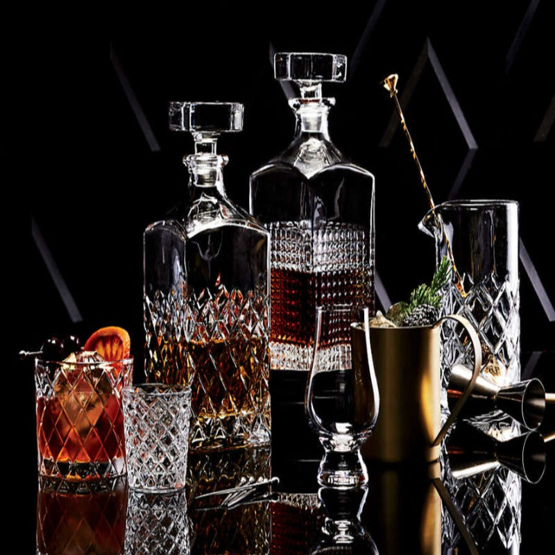 Glass Finished Decanter-Wine and Whiskey Decanter