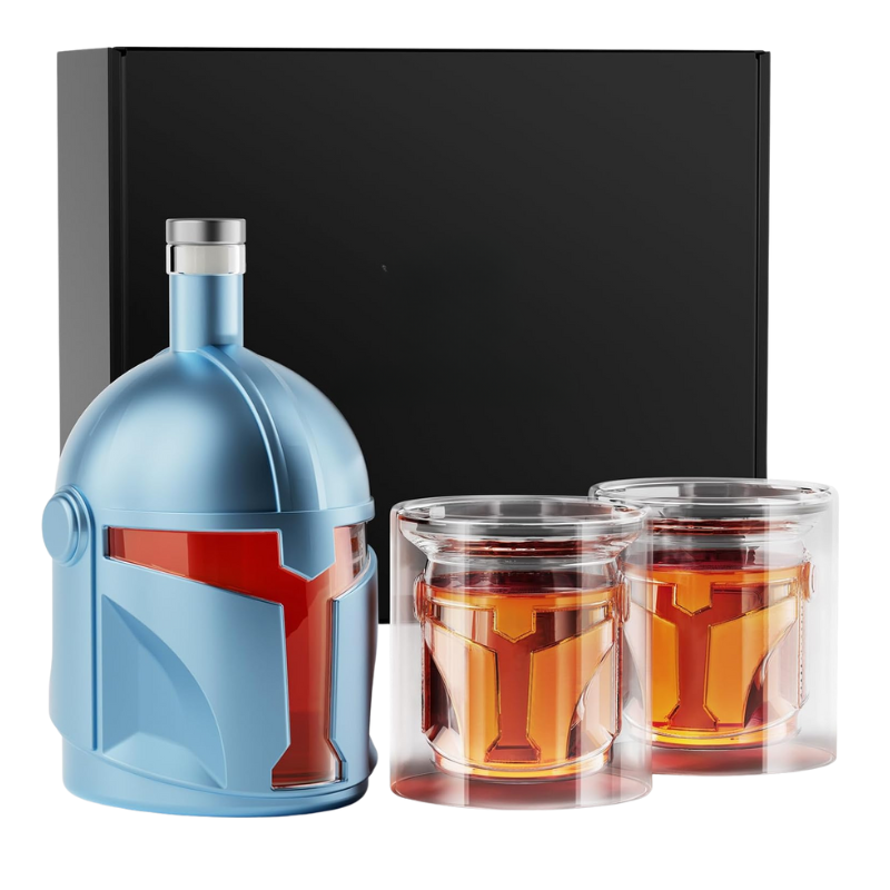 Helmet Whiskey Decanter Set  Inspired Glasses Barware