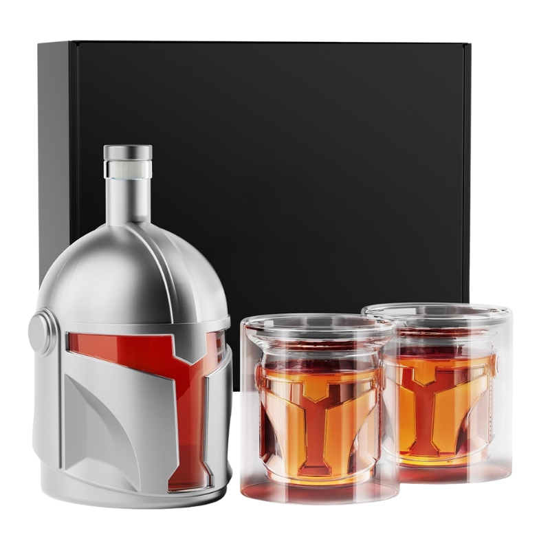 Helmet Whiskey Decanter Set  Inspired Glasses Barware