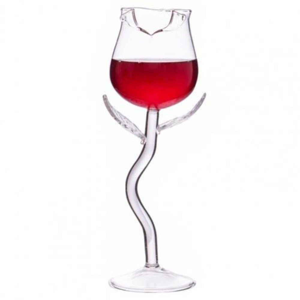 Rose Shape Wine Glass-Wine and Whiskey Decanter