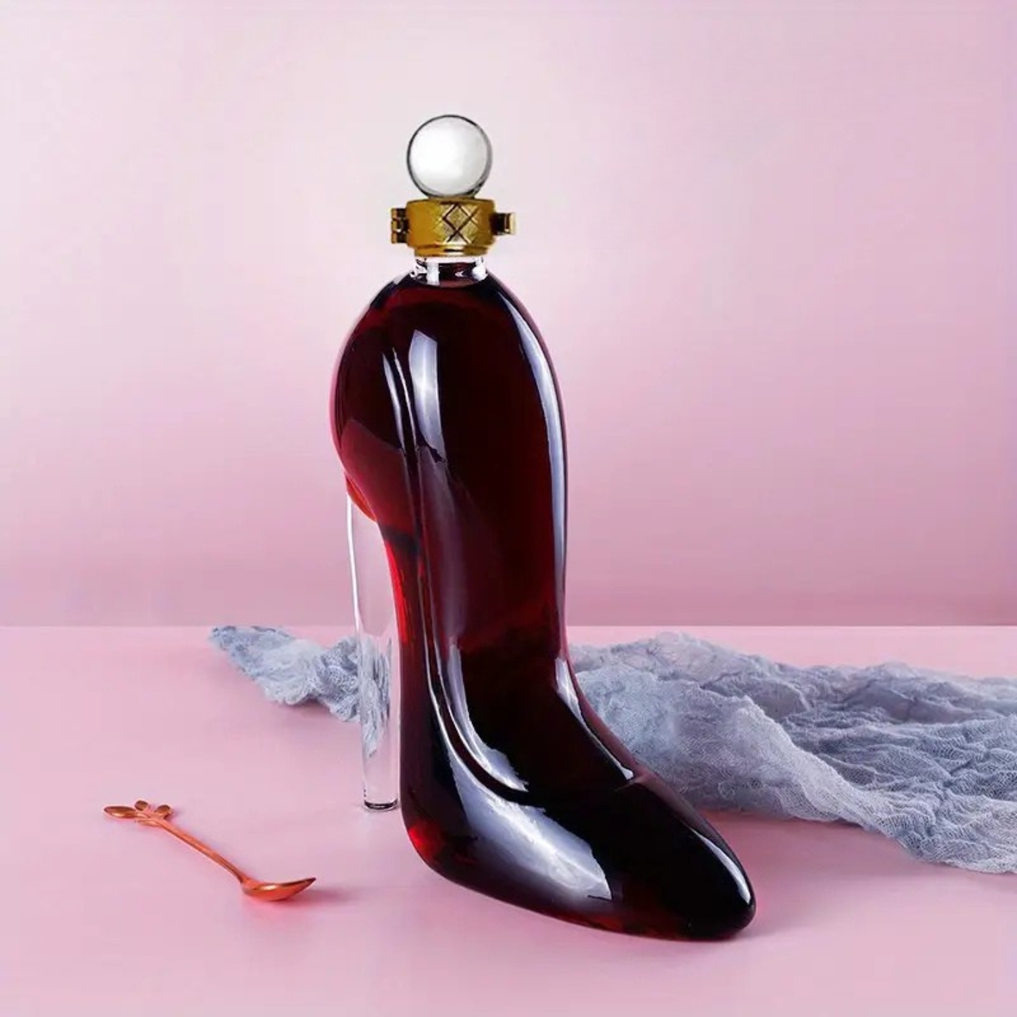 High Heel Shoe Shaped Wine And Whiskey Decanter