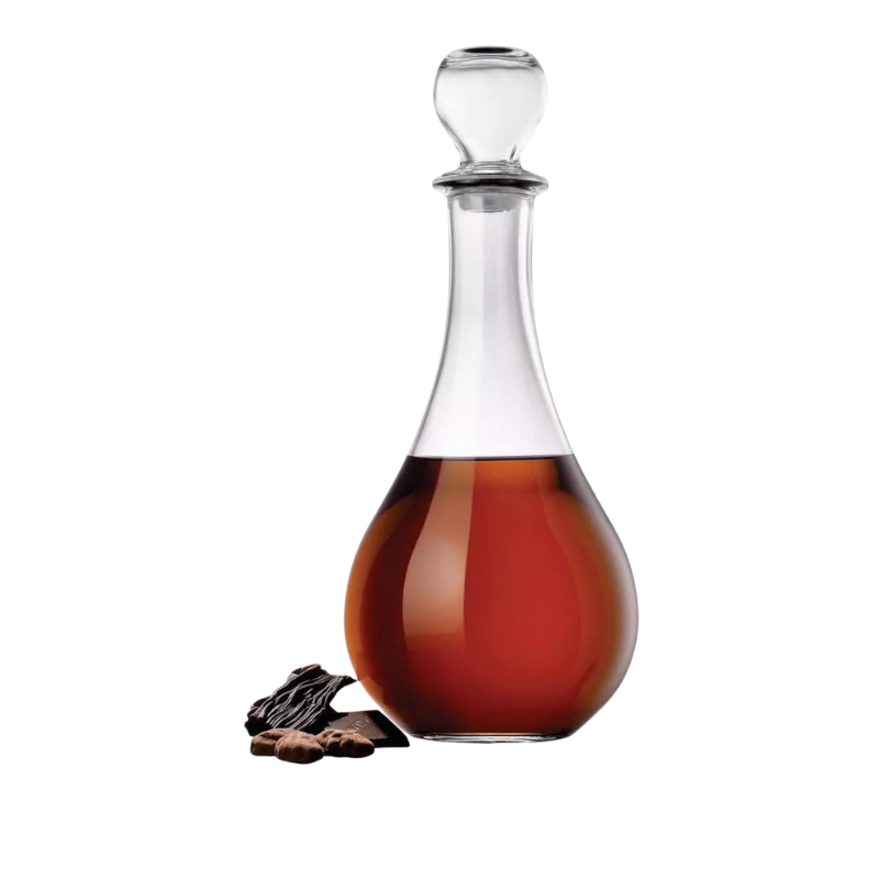 Italian Glass Decanter Style With Geometric Stopper Barware