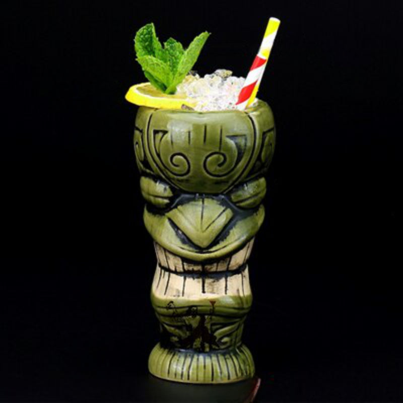 Ceramic Tribal Drink Mug-Wine and Whiskey Decanter