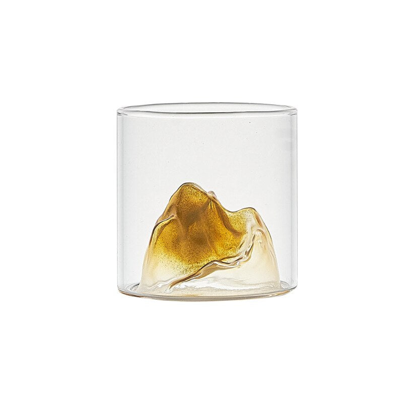 Mountain Shaped Glass Cup-Wine and Whiskey Decanter
