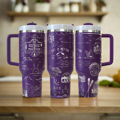 Lake Life Travel Tumbler-Wine and Whiskey Decanter