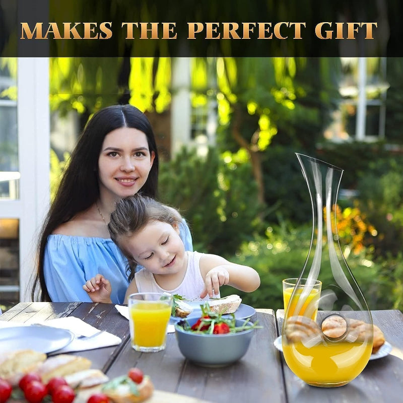 Lead Free Crystal Wine Decanter With Aerator-Wine and Whiskey Decanter