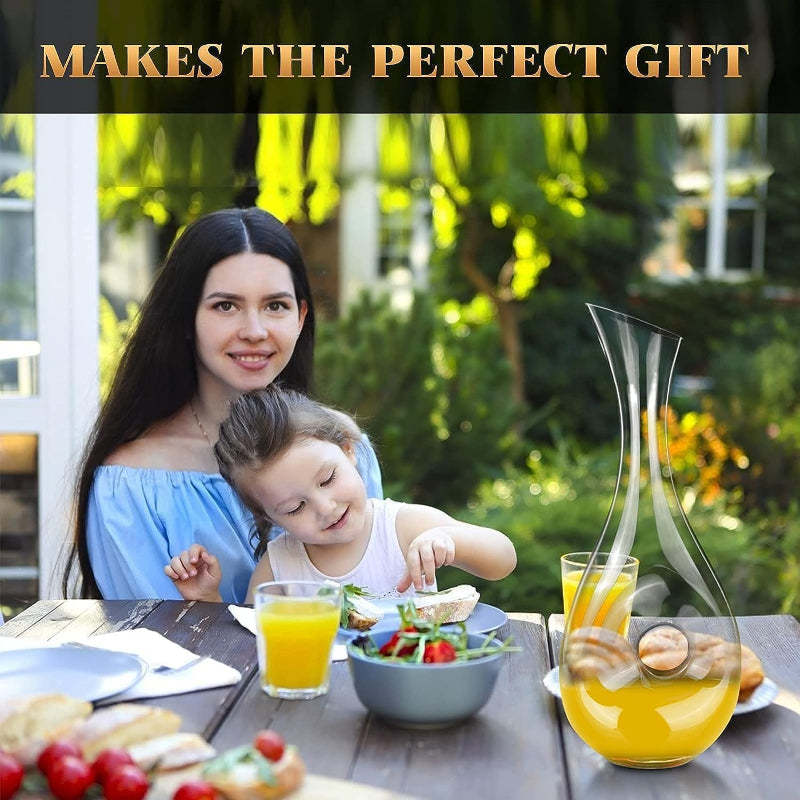 Lead Free Crystal Wine Decanter With Aerator-Wine and Whiskey Decanter