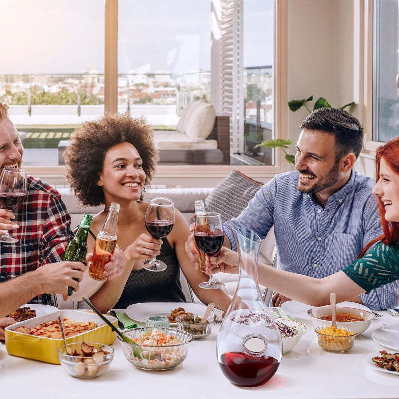 Lead Free Crystal Wine Decanter With Aerator-Wine and Whiskey Decanter