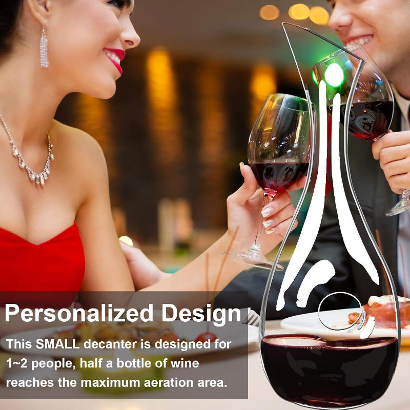 Lead Free Crystal Wine Decanter With Aerator-Wine and Whiskey Decanter
